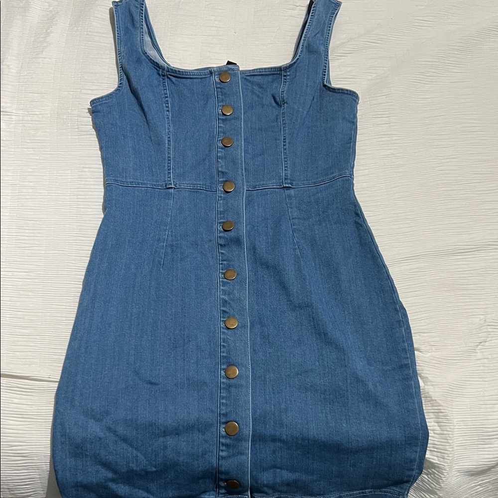 Denim Button-Down Dress
